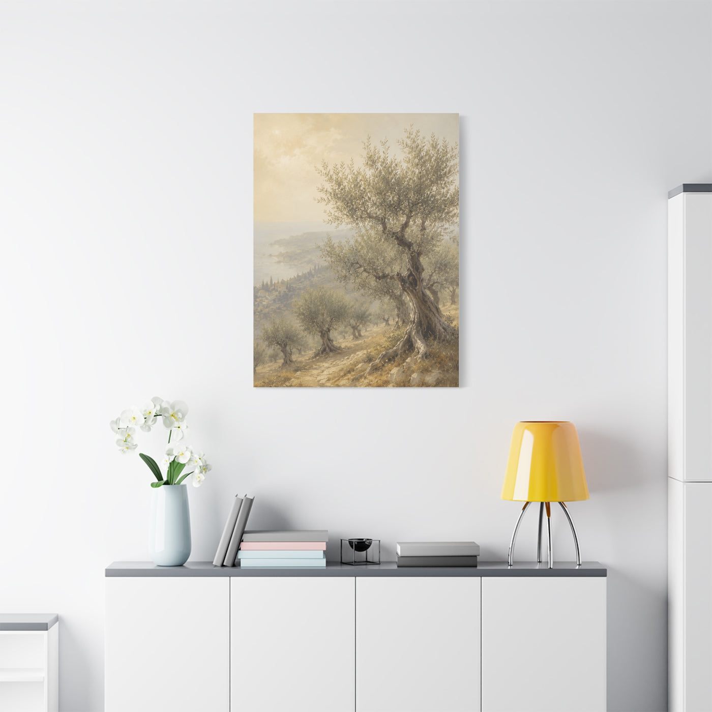 Mediterranean Olive Grove Light Trees Wall Art & Canvas Print