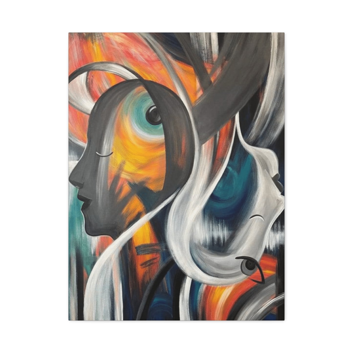Abstract Faces Painting Wall Art & Canvas Prints