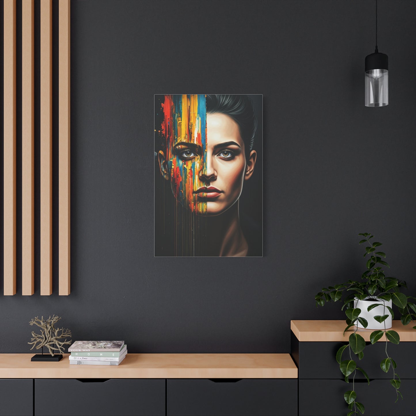 Split Spectrum Portrait Wall Art & Canvas Print
