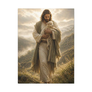 Jesus Carrying the Lamb at Dawn Wall Art & Canvas Print