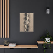 Lunar Phases Minimal Composition Wall Art & Canvas Print