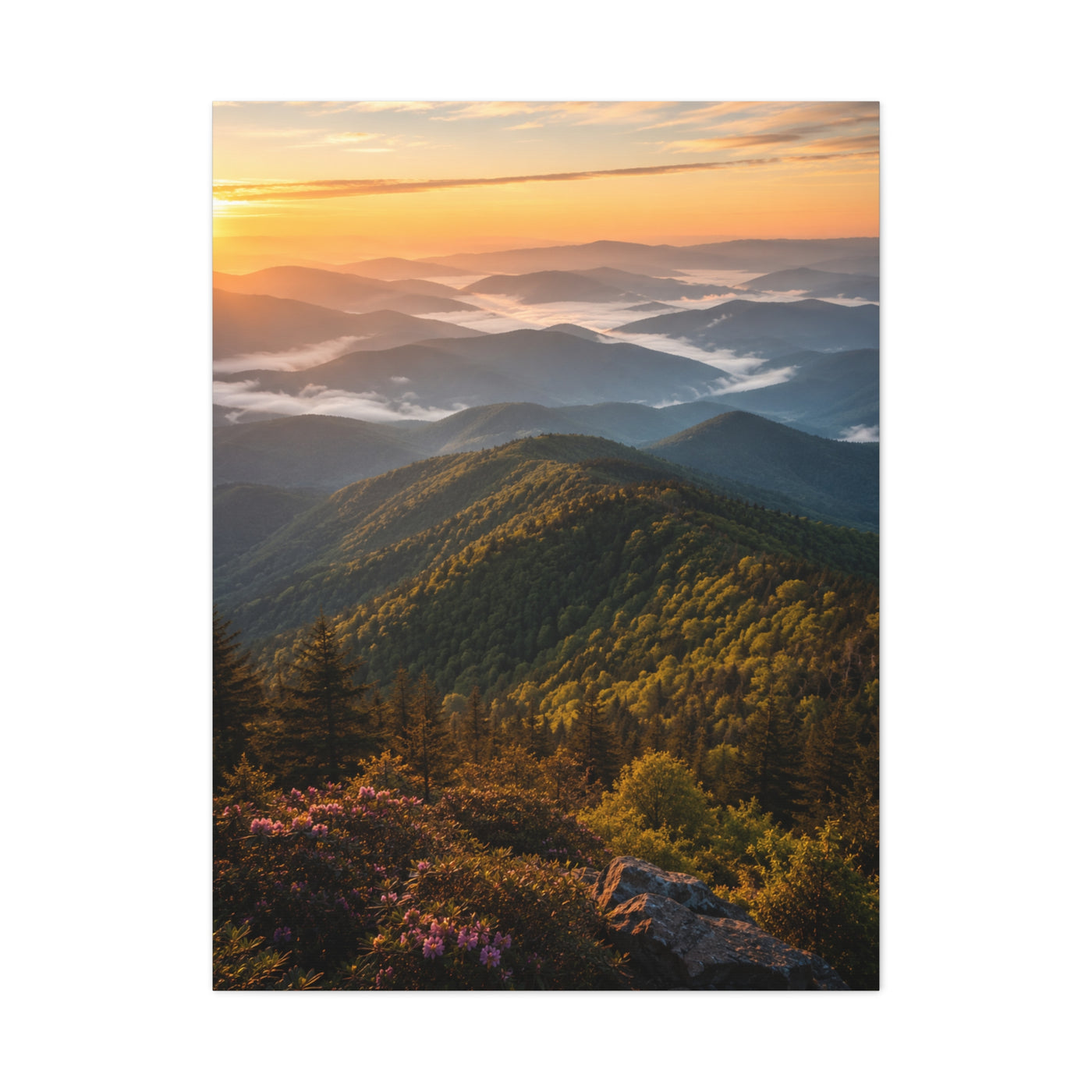 Great Smoky Mountains Sunrise Wall Art & Canvas Print
