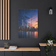 Blue Hour Skyline Triptych Wall Art & Canvas Print