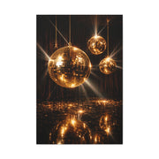 Golden Disco Ball Glamour Wall Art & Canvas Print