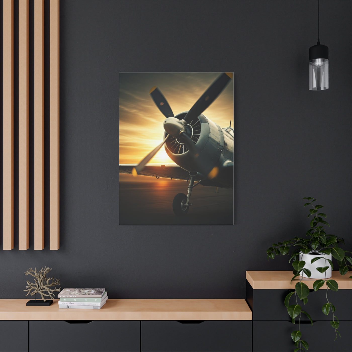 Propeller Power at Golden Hour Wall Art & Canvas Prints
