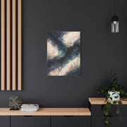 Navy Marble Botanical Flow Wall Art & Canvas Print