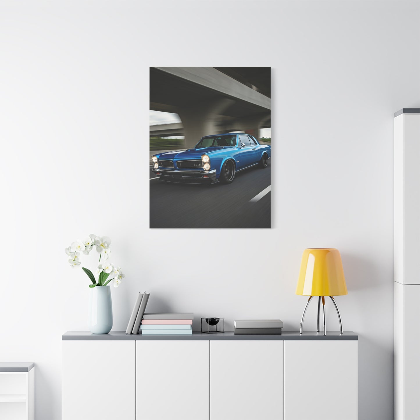 1965 Pontiac GTO Elevated Bypass Pursuit Wall Art & Canvas Prints