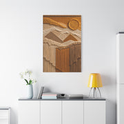 Boho Mountain Fringe Textile Hanging Wall Art & Canvas Print