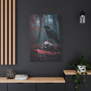 Crow on Weathered Skull Wall Art & Canvas Print