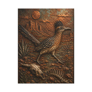 Hammered Copper Roadrunner Southwest Wall Art & Canvas Print