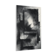 Monochrome Layered Paper Abstraction Wall Art & Canvas Print