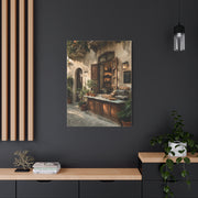 Rustic Italian Café Courtyard Wall Art & Canvas Print