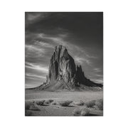 Desert Monolith Black and White Southwest Wall Art & Canvas Print