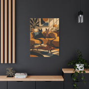 Playful Retro Cats Lounge Scene Wall Art & Canvas Print