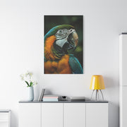 Blue and Gold Macaw Portrait Wall Art & Canvas Prints