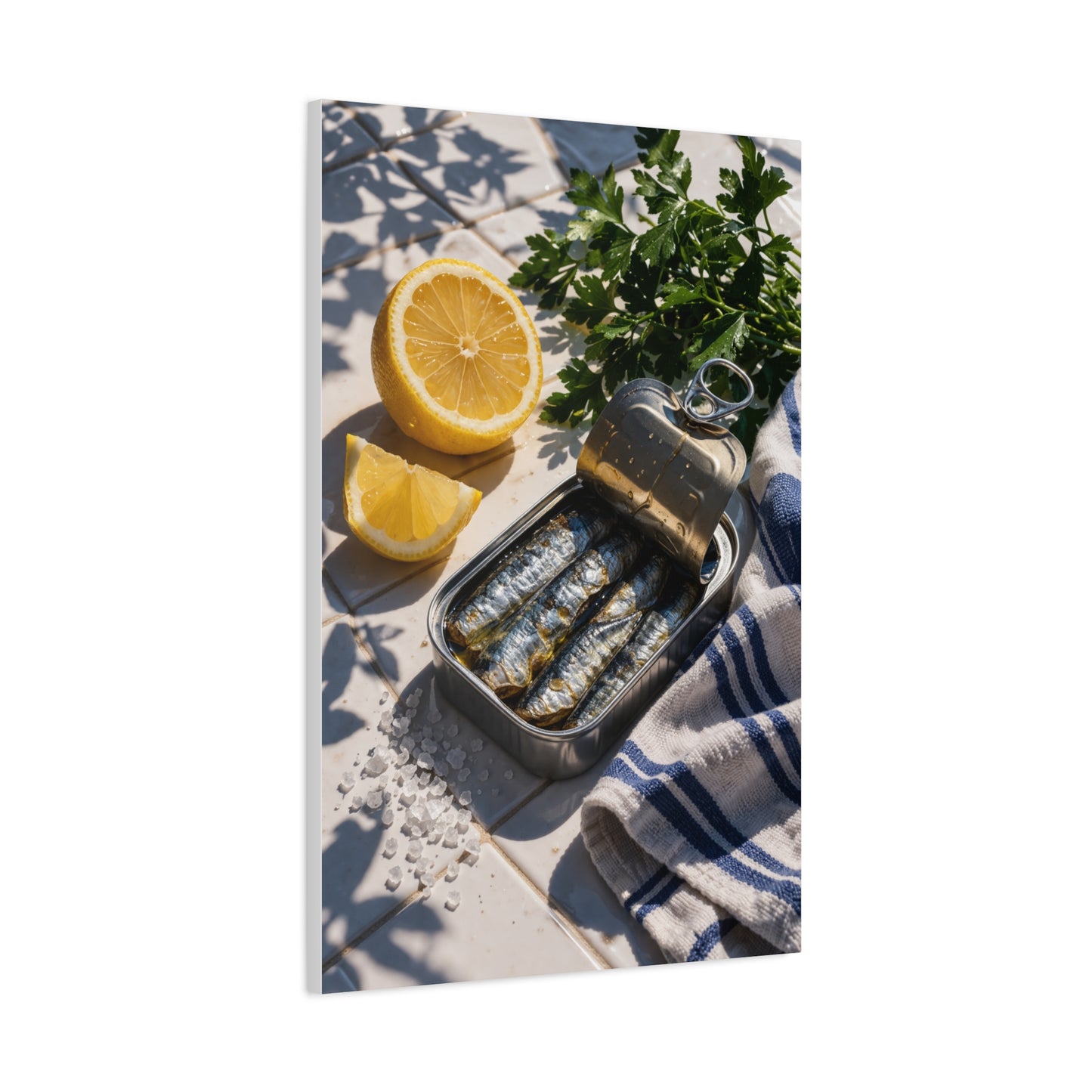 Mediterranean Sardines & Lemon Prep Wall Art & Canvas Print