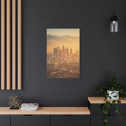 Los Angeles Golden Sunrise Skyline Wall Art & Canvas Print