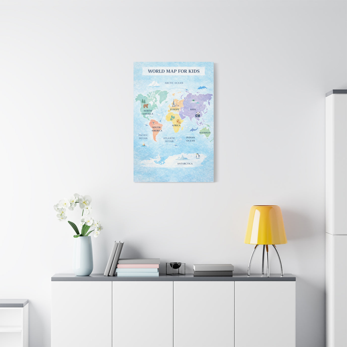 World Map Exploration for Kids Wall Art & Canvas Print