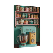 Vintage Pastel Kitchen Mixer Display Wall Art & Canvas Print