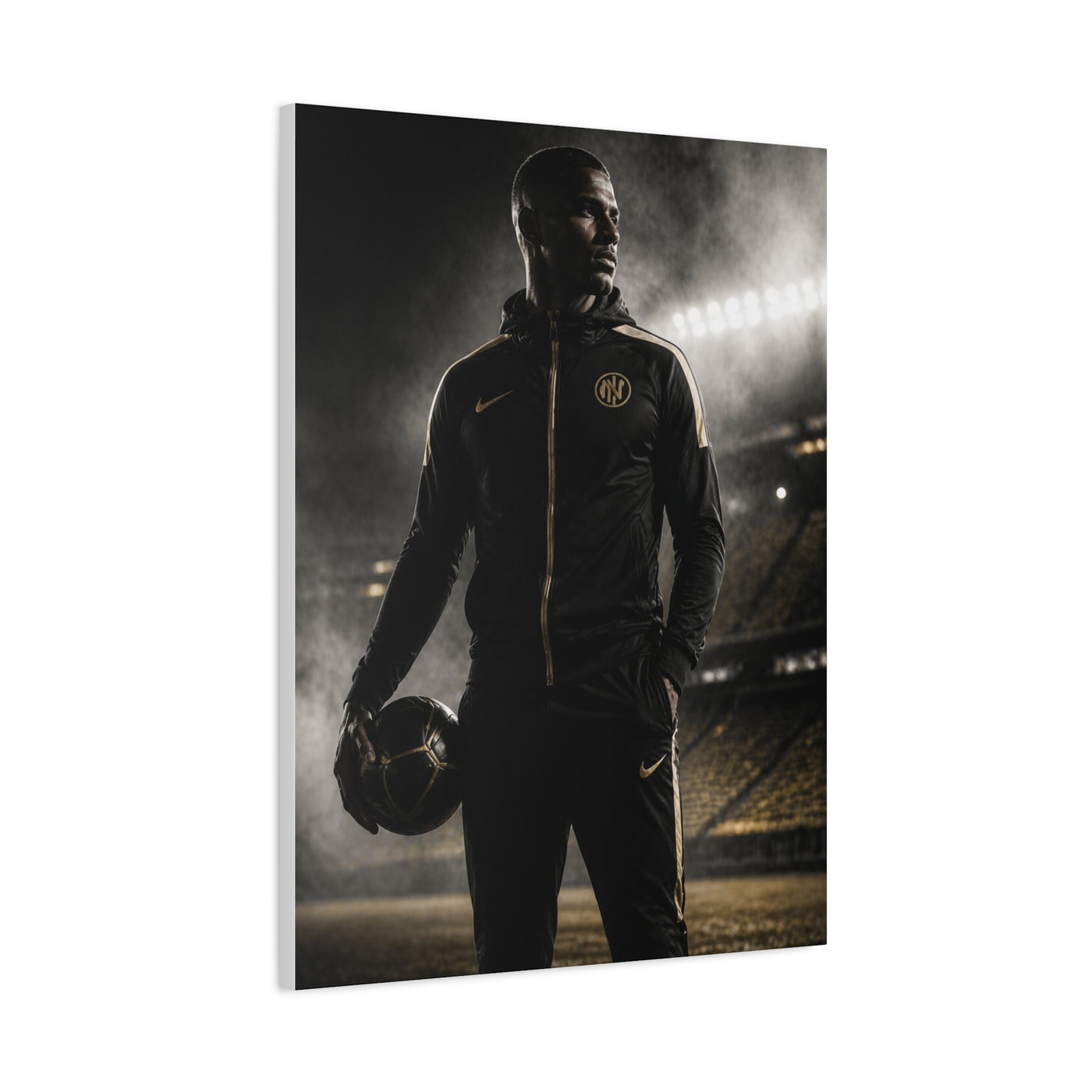 Athlete Stadium Editorial Portrait Wall Art & Canvas Print