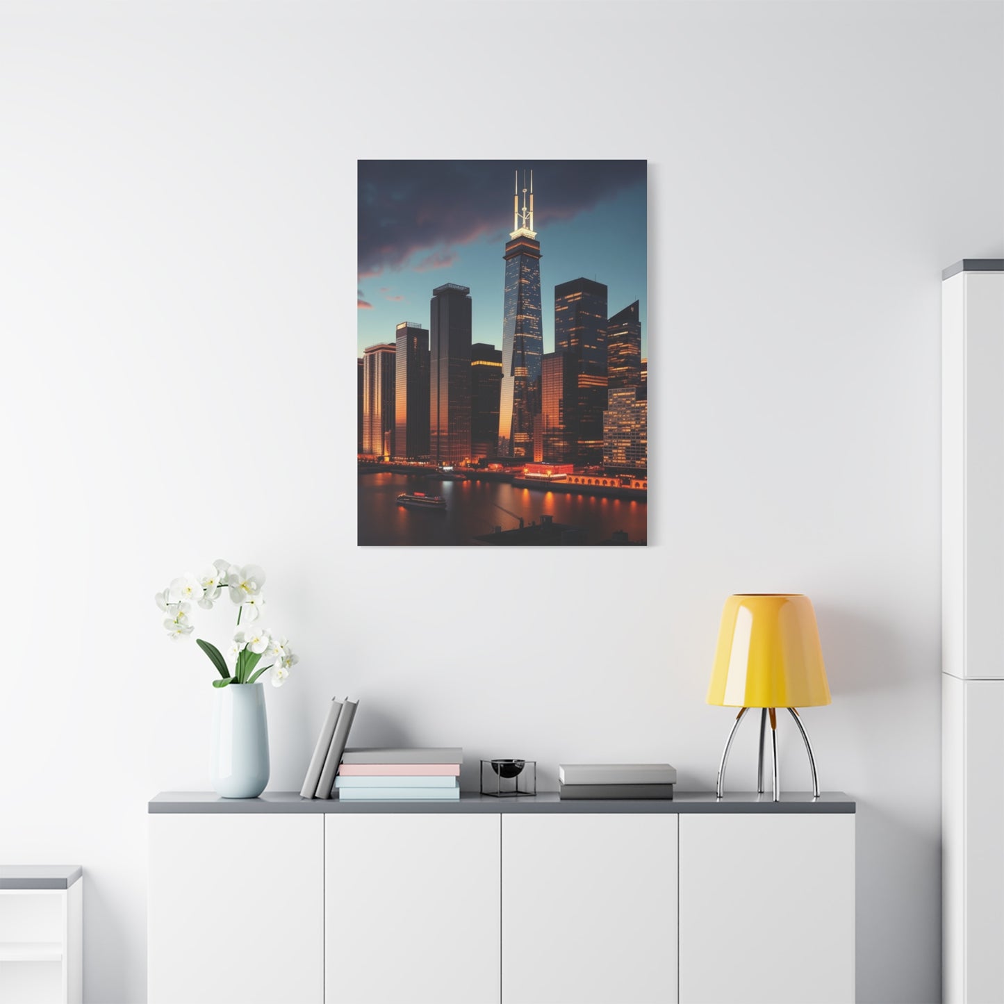 Chicago Skylines Art Supreme Canvas Wall Art & Canvas Print