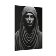 Veiled Serenity Black & White Portrait Wall Art & Canvas Prints
