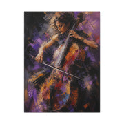 Abstract Cellist Motion Painting Wall Art & Canvas Print