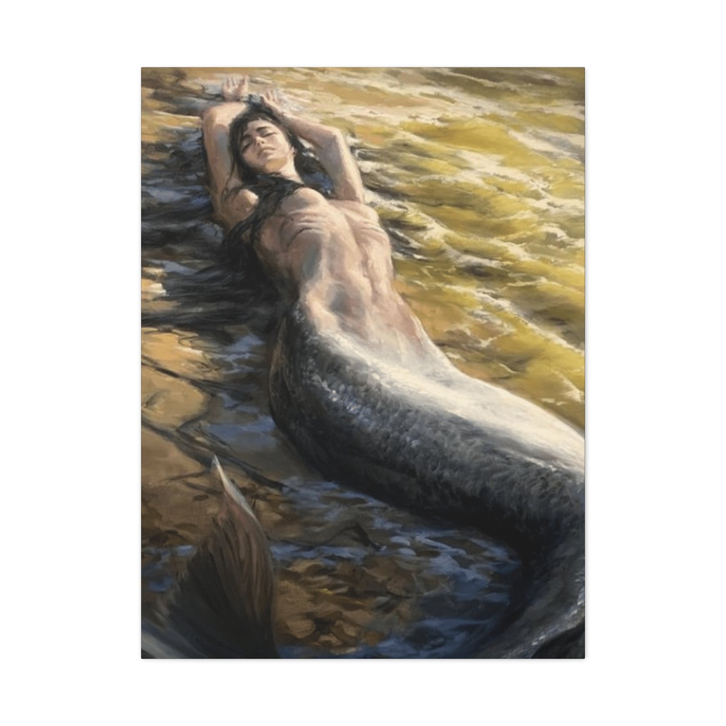 A Mermaid On The Seashore Wall Art & Canvas Prints