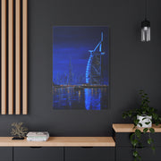 Dubai Skyline Blue Night Luxury Wall Art & Canvas Print