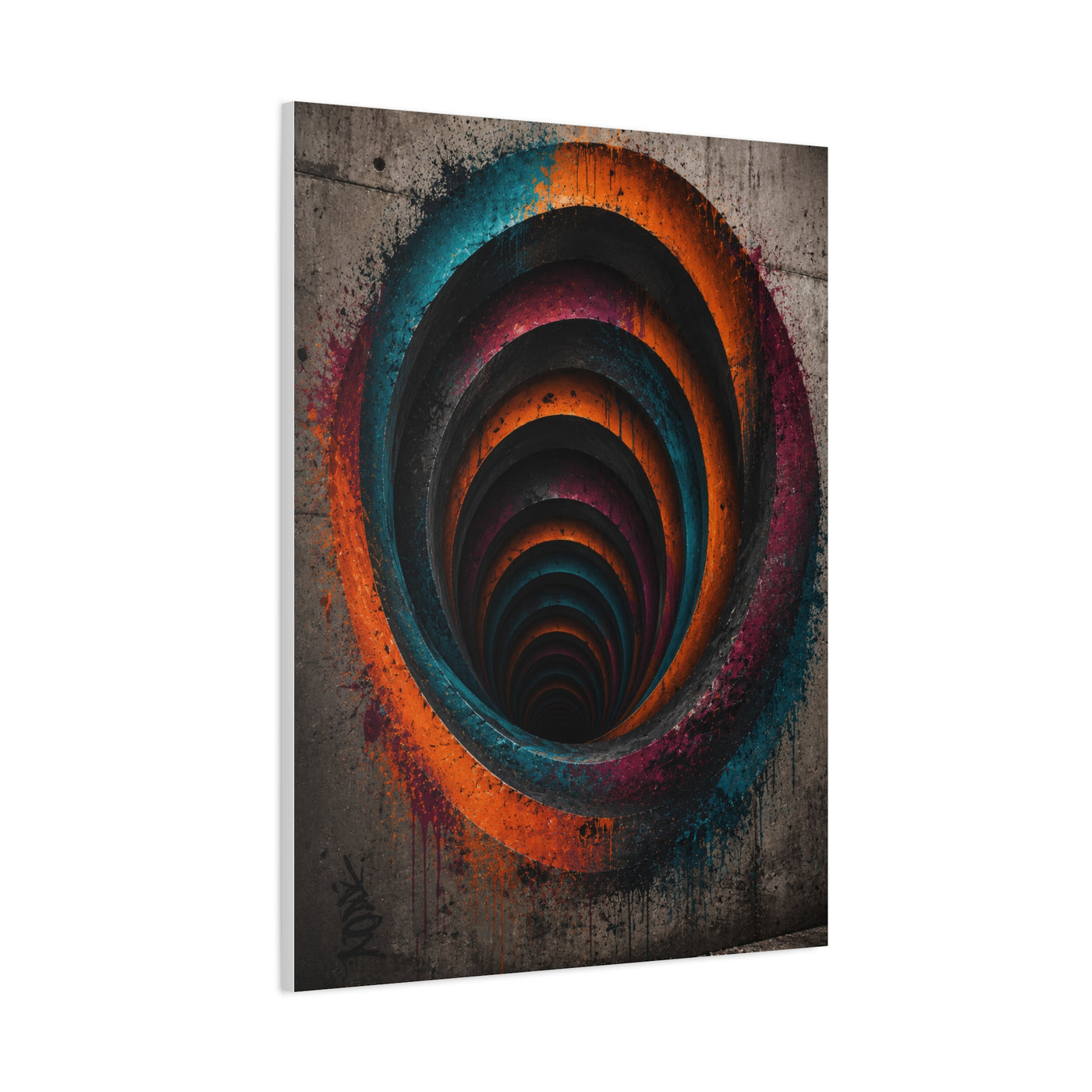 Urban Vortex Graffiti Tunnel Street Wall Art & Canvas Print