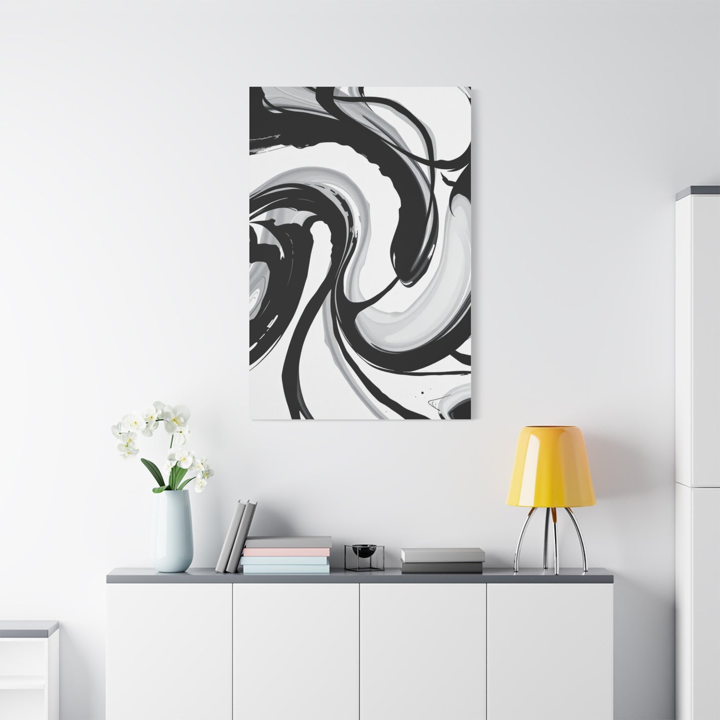 Black and White Abstract Art Refined Canvas Wall Art & Canvas Print