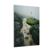 Coastal Mist Golf Green Minimal Wall Art & Canvas Print