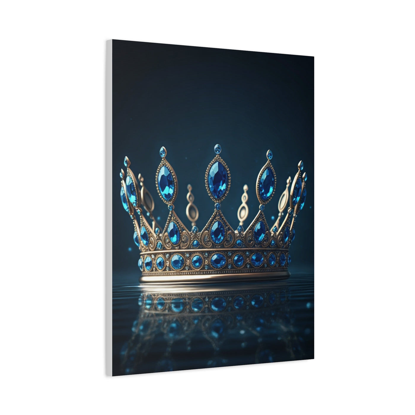 Royal Blue Crystal Crown Wall Art & Canvas Prints