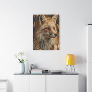 Neutral Botanical Fox Portrait Wall Art & Canvas Print