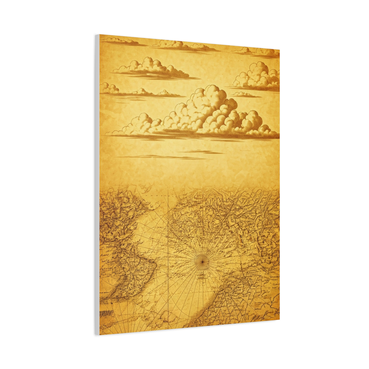 Vintage Compass Journey Map Wall Art & Canvas Prints