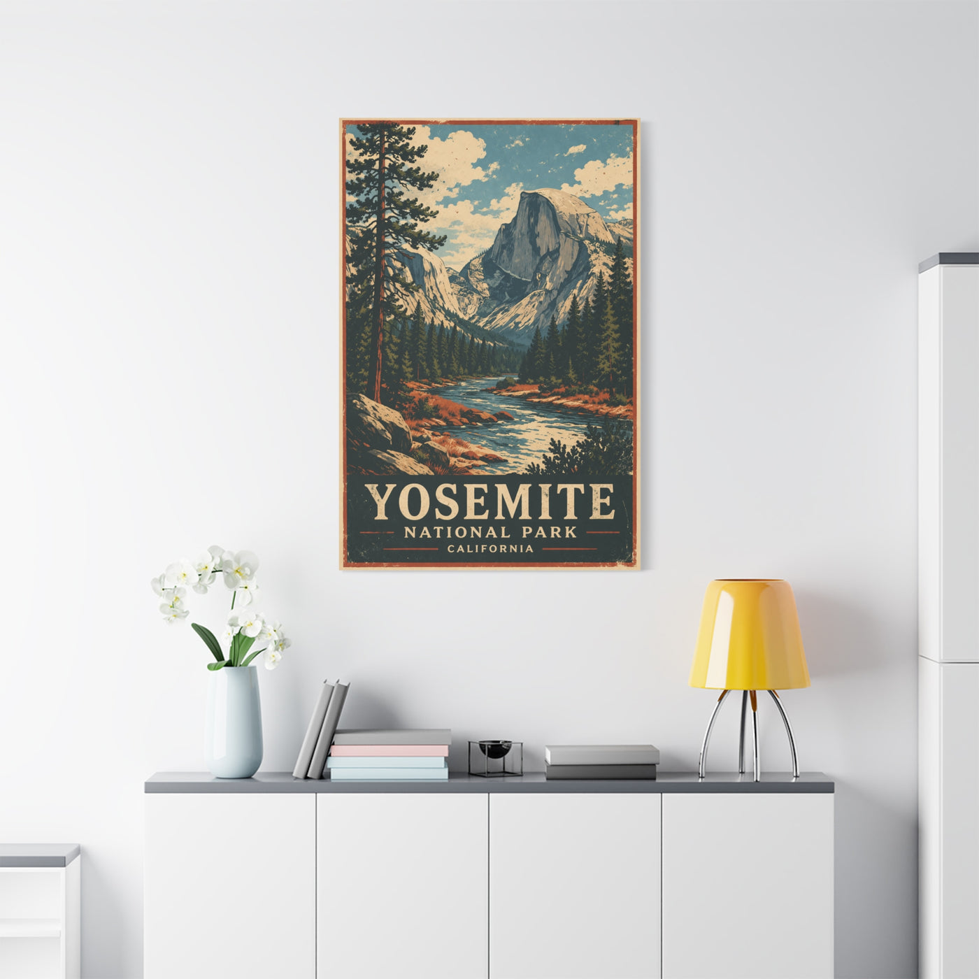 Vintage Yosemite National Park Poster Wall Art & Canvas Print