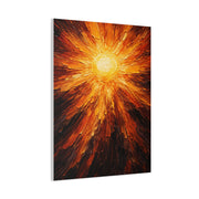 Radiant Solar Burst Impasto Wall Art & Canvas Print