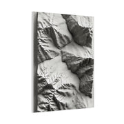 Sculpted Topographic Relief Wall Art & Canvas Print