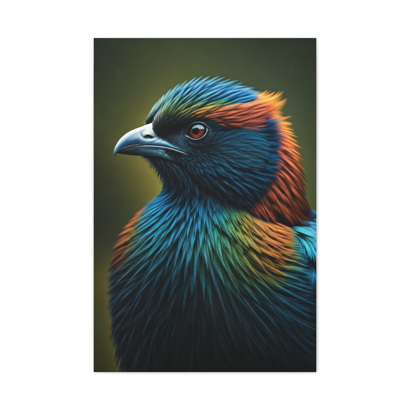 Vibrant Jewel-Toned Bird Portrait Wall Art & Canvas Prints