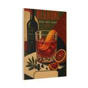 Vintage Negroni Cocktail Poster Wall Art & Canvas Print