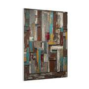 Mid-Century Modern Muted Geometric Color Block Wall Art & Canvas Print