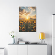 Sunflower Field Horizon Spiritual Landscape Wall Art & Canvas Print