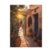 Santa Fe Adobe Courtyard Southwest Wall Art & Canvas Print