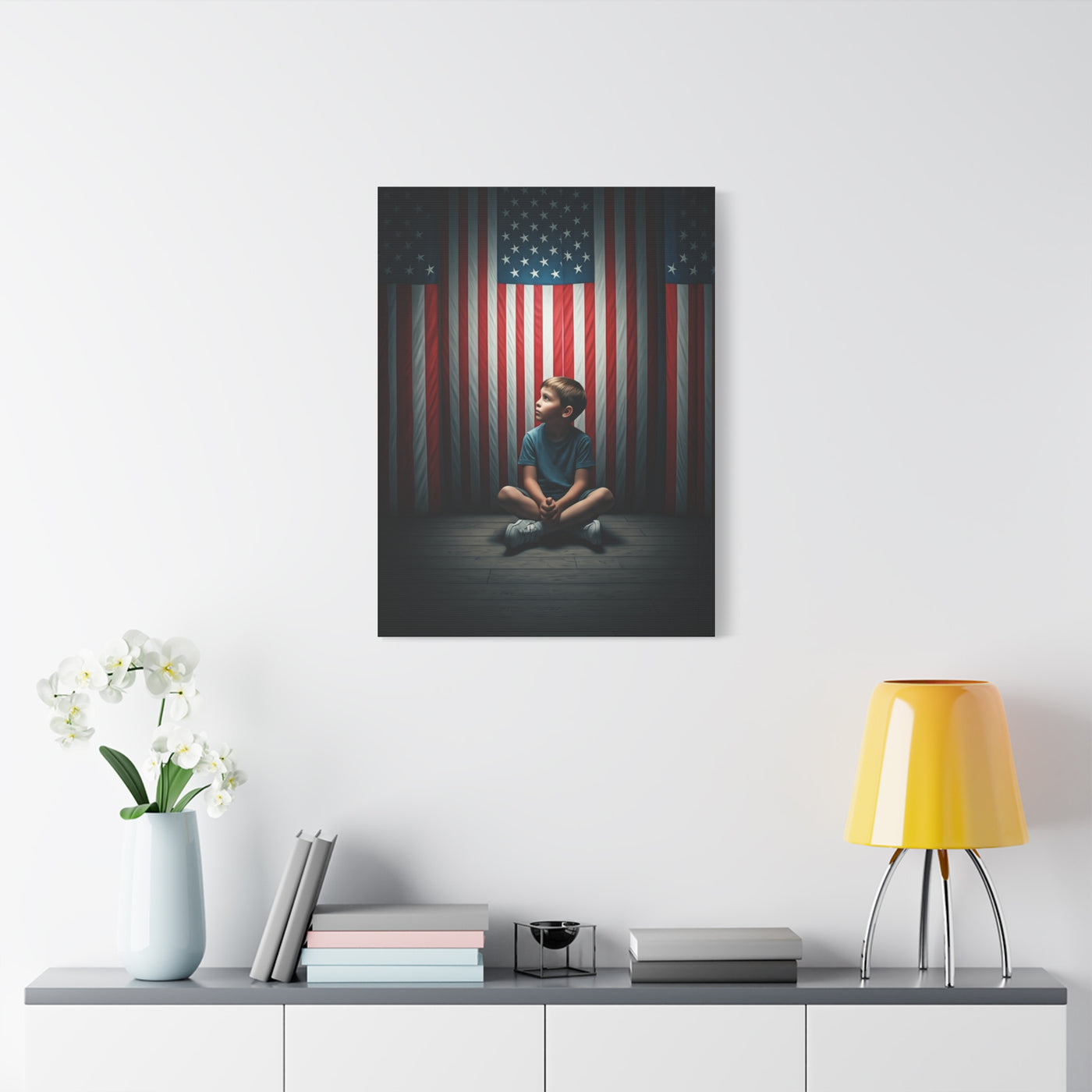 Quiet Sacrifice Beneath the Stars and Stripes Wall Art & Canvas Prints