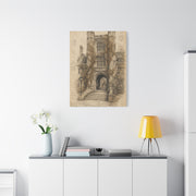 Ivy-Covered Gothic Arch Architectural Study Wall Art & Canvas Print