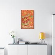 Retro Botanical Orange Flower Poster Wall Art & Canvas Print