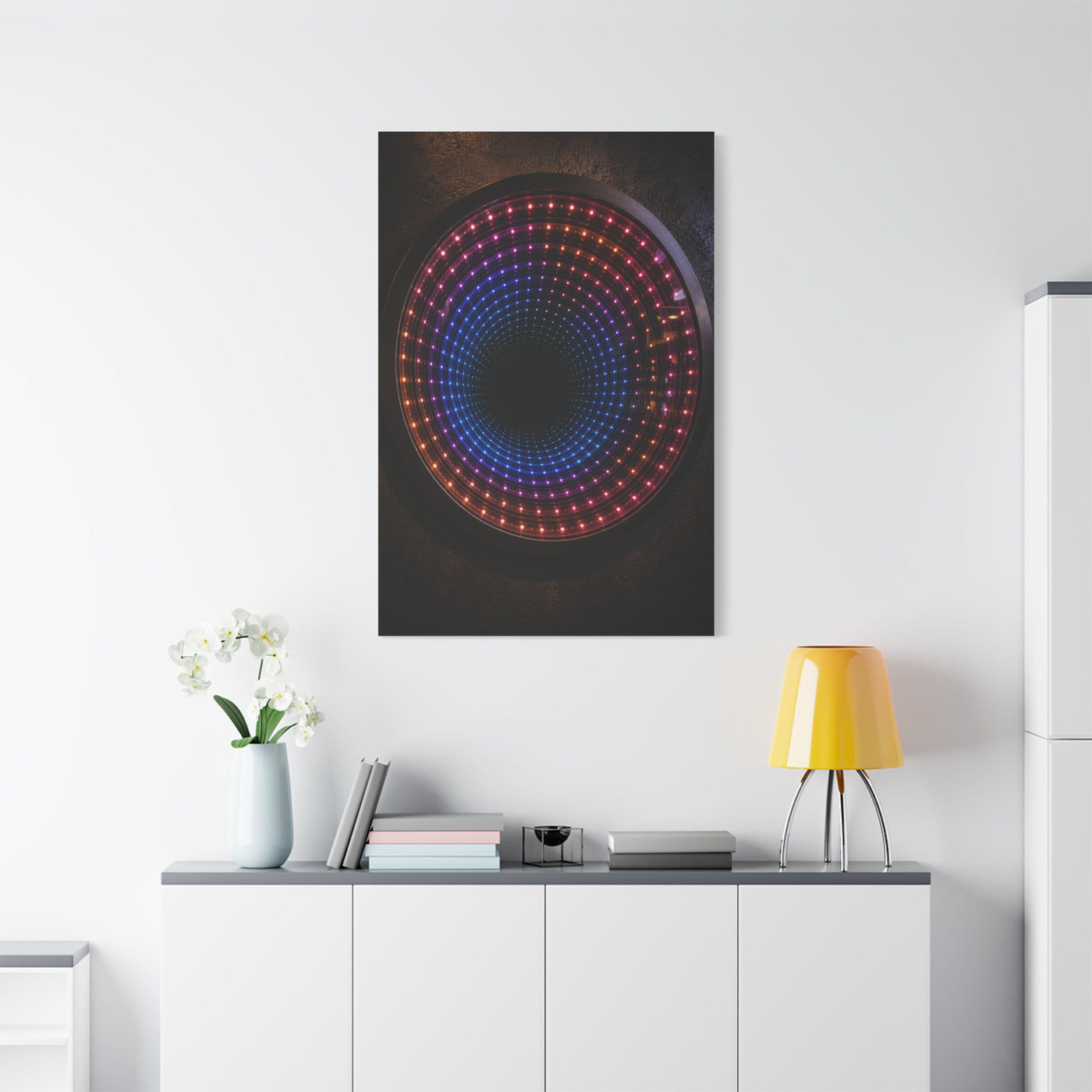 Infinity Neon Tunnel Mirror Wall Art & Canvas Print