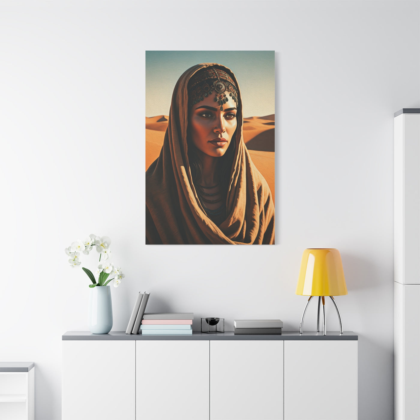 Desert Veil Bohemian Woman Wall Art & Canvas Prints
