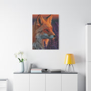 Lavender Field Fox Sunrise Wall Art & Canvas Print