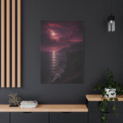 Moonlit Cliffside Love Landscape Wall Art & Canvas Print
